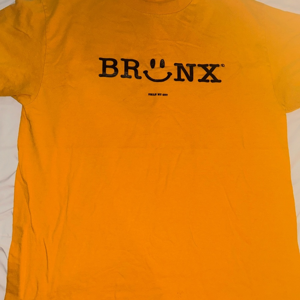 Bronx Men's Yellow Tee with Black Smile Logo